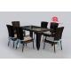Modern dining room wicker furniture leisure rattan dining table and chair