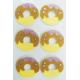 Doughnut Round Fuzzy Animal Stickers , Non Woven Custom Glitter Stickers
