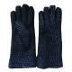 2018 sheepskin Fur Fingers Lattice Nappa Leather ladies gloves