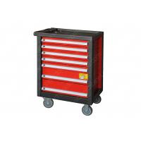 Red Black 7 Drawers Metal Premium Tool Chest Cylinder Lock Multifunctional