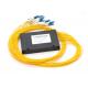 Lc / Upc Fiber Optic PLC Splitter 1 X 16 PVC Jacket 1260 - 1650nm Wavelength