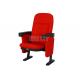 Fabric Seat Molded Foam Commercial Theater Seating Chairs Tip Up Armrest