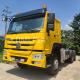 6X4 HOWO Flatbed Trailer Tractor Truck for Myanmar Zf Steering and 420HP Housepower