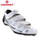 Lightweight SPD Indoor Cycling Shoes , White Road Bike Shoes Good Shock Absorption