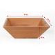 Bamboo large square salad bowl with serving hands