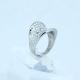 Fashion 316L Stainless Steel Casting Clay CZ Stones Ring LRX317