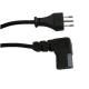 Italian power supply cord with angled C13