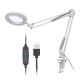 led magnifier lamp led light source c clamp base USB power input magnification and illumination magnifying light