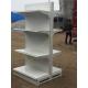 Double Sided Four Tier Supermarket Display Stands / Retail Store Display Shelves