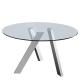 Durable Glass Top Coffee Cafe Tables Multifunctional Adjustable