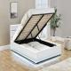 White Solid Back Gas Lift Queen Storage Bed Comfortable For Sleep FSC