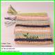 LDZS-011 striped color clutch bag hand crocheting lady macrame paper straw clutch bag