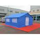 Extended Army / Hospital Emergency Tent 30 Sqm Area UV Resistant Blue color