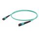 Data Transmission Fiber Optic Patch Cord / 12 Core Singlemode Cable 5M Length MPO LC Connector