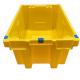 HDPE Yellow Nestable Plastic Crate Heavy Duty Stackable Moving Crates