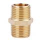 Brass Pipe Fitting, Hex Nipple, 1/2 x 1/2 NPT Male Pipe Adapter