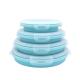 Round 350ml 540ml 800ml 1200ml Silicone Collapsible Lunch Box
