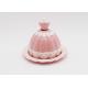 Ceramic Butter Dish with Lid Beautiful Pink Ballet Dress Design Dolomite Handmade Butter Plates