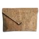 Ladies New Style Cork clutch 11''x7.8'' with button closure, Blue Lining, customized color is available