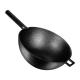 Even Heat Flat Bottom Cast Iron Wok 12.5inch PFOA Free Frying Pan With 19.5cm