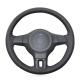 VW Polo Sagitar Bora Santana Jetta 3-Spoke Wheel PU Leather Steering Cover 2009-2012