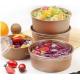 1100ml 165*144*65cm Brown Kraft Paper Disposable Lunch Box For Salad Food Container