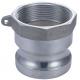 Aluminum cam groove coupling type A with BSP or NPT thread in gravity casting or die casting