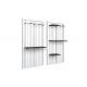 White Wooden Wall Mounted Display Racks Middle Size Eco - Friendly For Shopping Mall