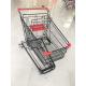 125 L Supermarket Shopping Trolley With 4 Swivel Flat Casters , 941 X 562 X 1001mm