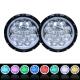 60W 5D RGB Jeep Wrangler Headlights with APP Control Multi - Color Bluetooth Remote