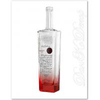 750ml Fancy Rum Bottle Round Shape With Metal Label Rum Glass Bottle