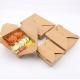 Printed recycled brown kraft paper food box / Wholesale food grade lunch paper box