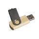 Swivel Wooden Memory Stick , Color Printing Logo Wood Usb Flash Drive