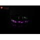 Black Nylon Luminous Dog Collars LED Night Safe Harness Battery CR2032 With 80-120 Hours