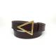 Ladies Triangle Buckle 28mm Genuine Leather Wide Belts