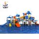 Rose Wood / LLDPE Water Park Playground Equipment With Tunnel / Handrail