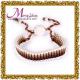 Simple custom links friendship bracelets jewelry of copper with thick silver plating LS014