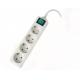 White 4 Plug Power Board With Child Protector Economic Design