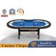 Customized Design Gambling Table For Poker Matches Texas H Shaped Table Legs Solid Wood