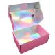 250/300 CCNB Ecommerce Corrugated Paper Packaging Box Holographic Pink Color
