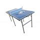 Blue Color Junior Ping Pong Table , Portable Mid Size Table Tennis Table For Family Play