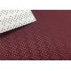 Punched  Wine Red Car Leather Fabric Hydrolysis Resistance Anti - Aging