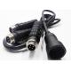 Black PVC 13 Pin Reversing Camera Extension Cable For Automotive