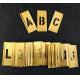 Adjustable Brass Interlocking Stencils For Letters And Figures