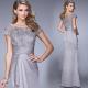 Gray Floor Length Lotus Leaf Layer Gorgeous Evening Dress Host Dress TSJY076