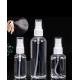 50ml 60ml 100ml PET plastic spray fine mist perfume sanitizer alcohol portable cosmetic plastic bottles with sprayer