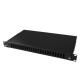 Black Fiber Optic Patch Panel Rack Mount , Drawer Duplex Patch Panel OEM