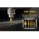5PCS HSS Titanium Step Drill Bit Set with Automatic Center Punch and Multiple Hole 50 Inch Sizes