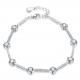 8.07in 5.4g Sterling Silver Jewelry Bracelets S925 5A Adjustable Bangle Bracelet