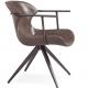 Recyclable Leather PU 66x62x79cm Metal Wood Dining Chair